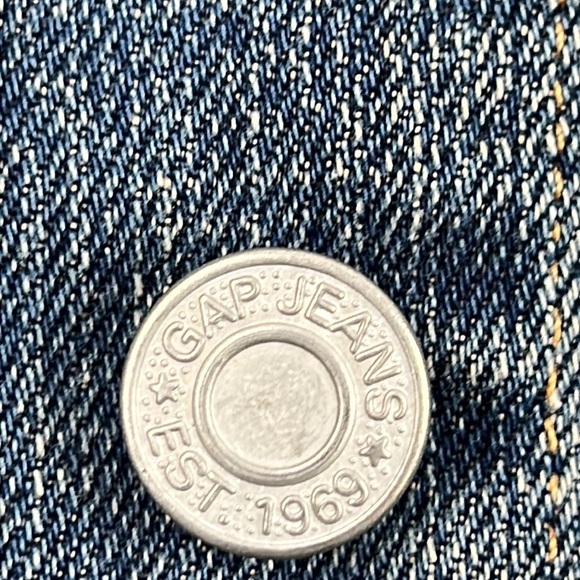 Too-She-She Upcycled Gorgeous Tapestry  Gap Denim Jean Jacket - Picture 9 of 10